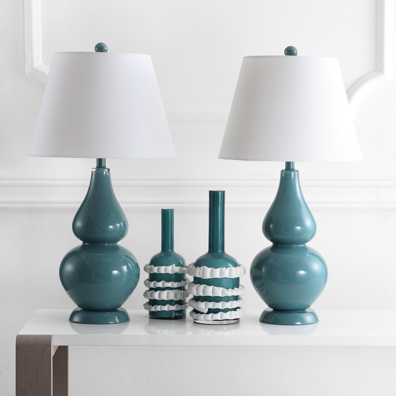 Moriarty Ceramic Table Lamp, Marine Blue