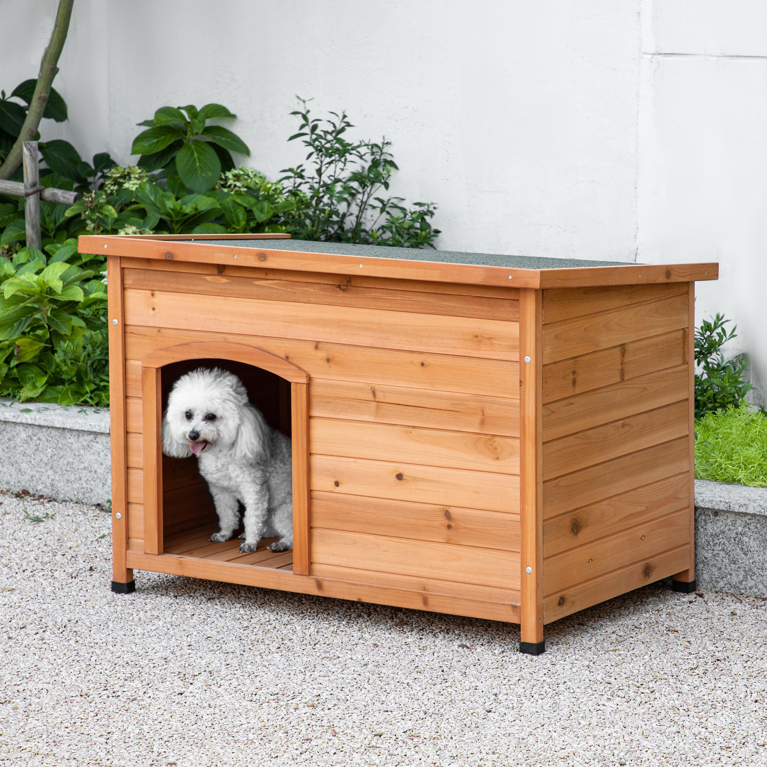 Tucker Murphy Pet™ Outdoor Wooden Dog House For Small Sized Dogs