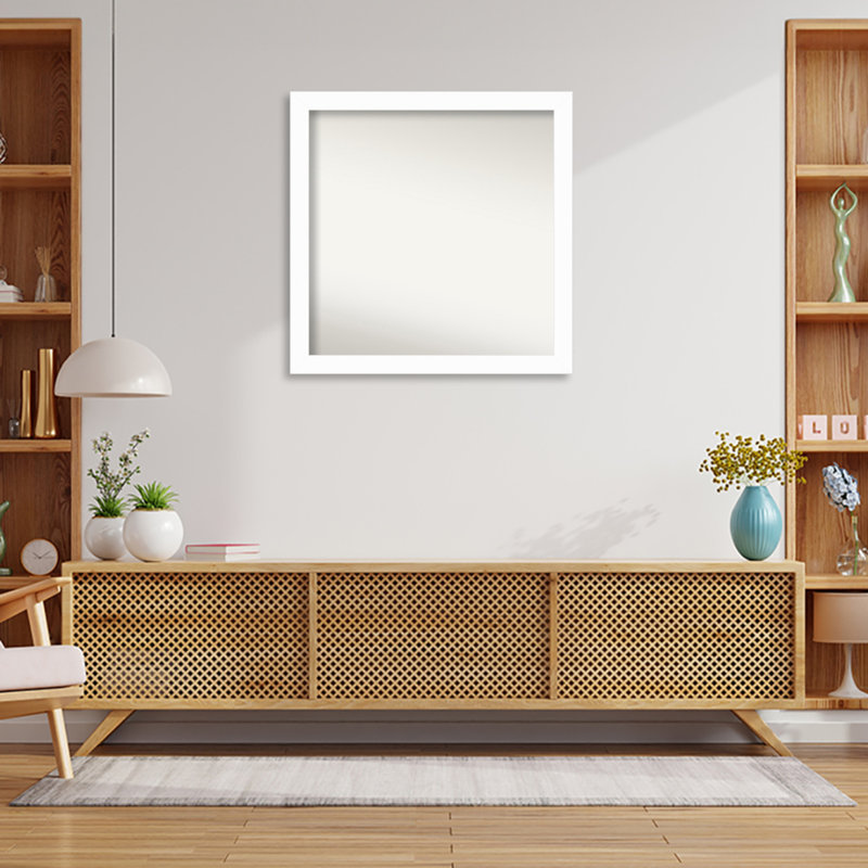 Miroir mural Jillissa, Blanc, Carré, 29,5 po x 29,5 po