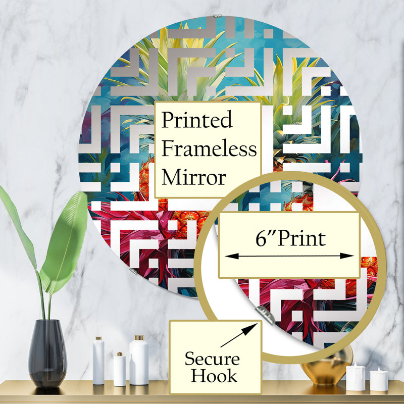 Miroir d'appoint Tropical, 31,4 po x 31,4 po
