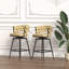 Ensemble de tabourets de bar 28 po en cuir technique 28 po avec tabourets à pieds sans îlot de cuisine réglable, 360 tabourets de bar pivotants avec repose-pieds-229436348