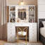 Bureau de coiffeuse avec miroir à DEL, table de maquillage à 11 tiroirs, 3 modes d'éclairage couleur