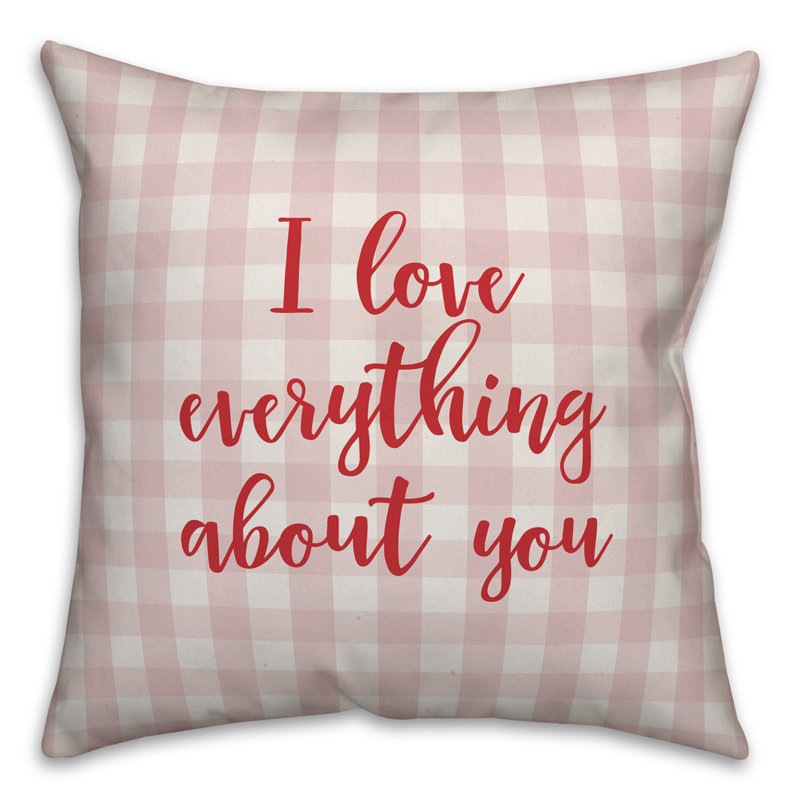 Plaid Throw Pillow, Pink/Red, Pillow Cover