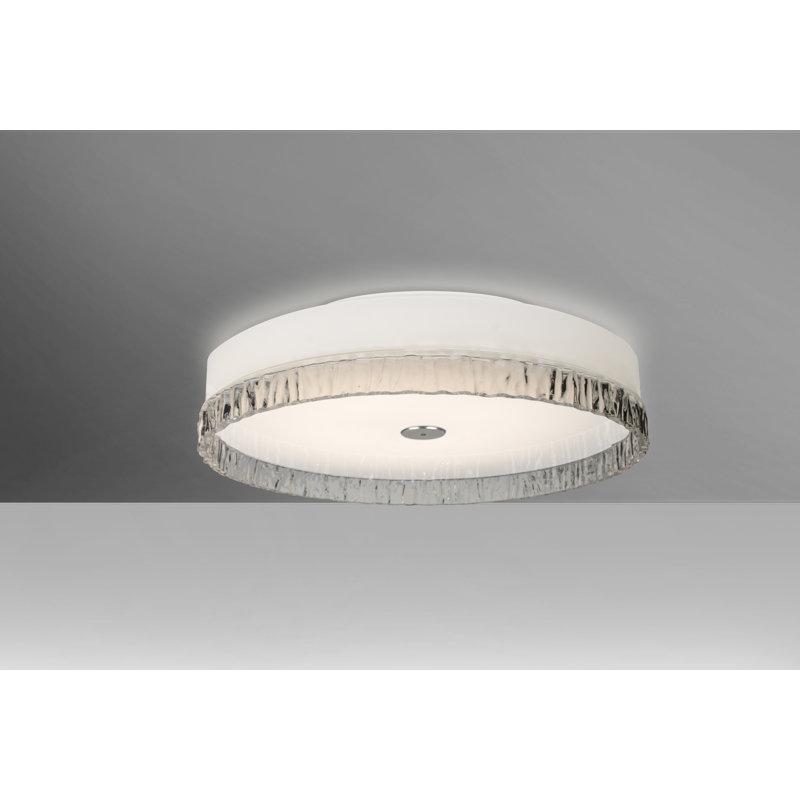 Mattawa Glass Flush Mount, Smoke Stone, LED