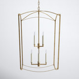 Olive 3-Light Metal Dimmable Lantern Chandelier