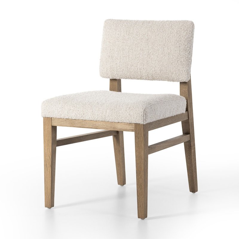 Carlo Upholstered Dining Chair, Cream/Brown, 1_Cream/Brown