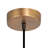 10.1"W Gold Bell-Shaped Pendant Light