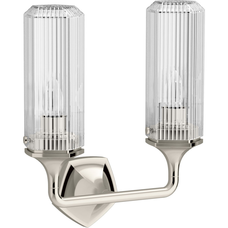 Occasion 2 - Light Plug-in Armed Sconce, Polished Nickel