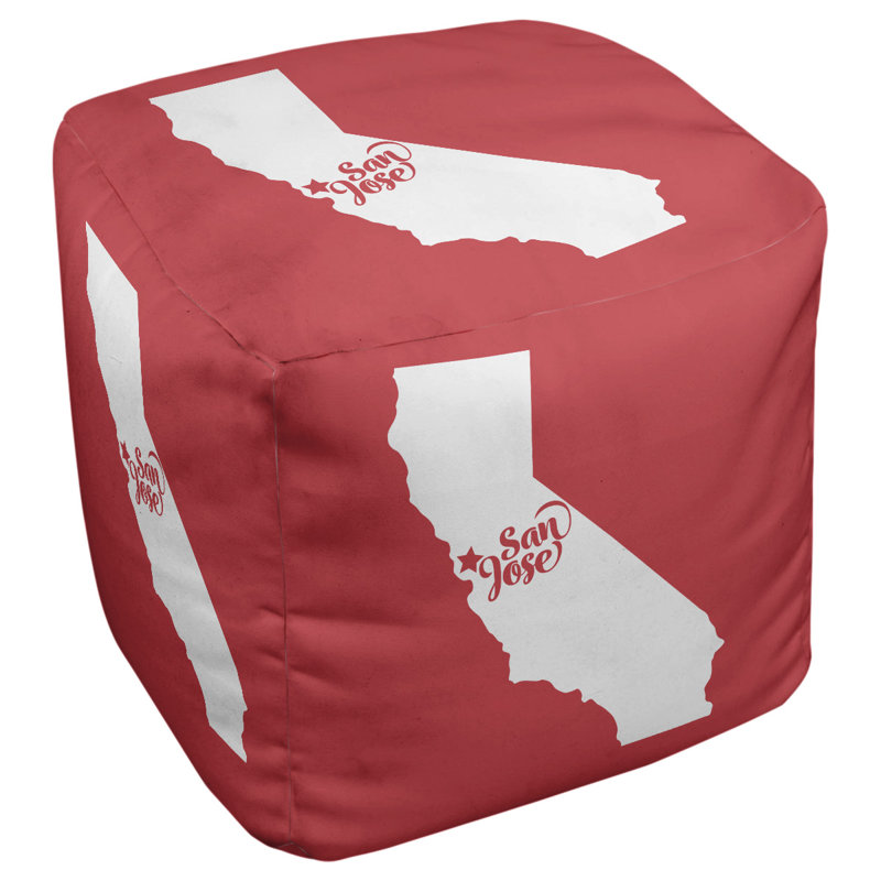 Repose-pieds cube en californie san jose, Rouge
