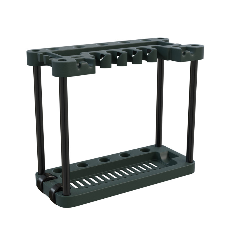 Portable Green Plastic Rolling Garden Tool Organizer