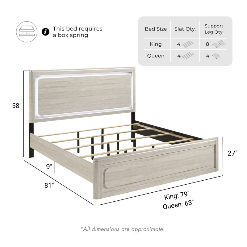 Cright Panel Bed, Queen
