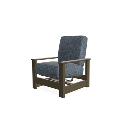 Chaise avec accoudoirs à coussin profond en polymère de qualité marine Leeward