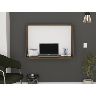 Bureau mural flottant à 1 tablette