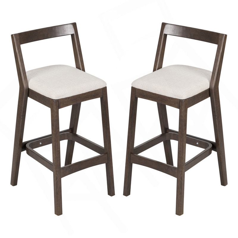 Ensemble de 2 tabourets de bar Jasper, Marron foncé