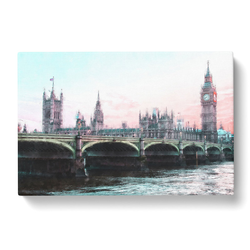 Houses Of Parliament And Big Ben - Wrapped Canvas Painting, 60cm H x 91cm W x 3cm D