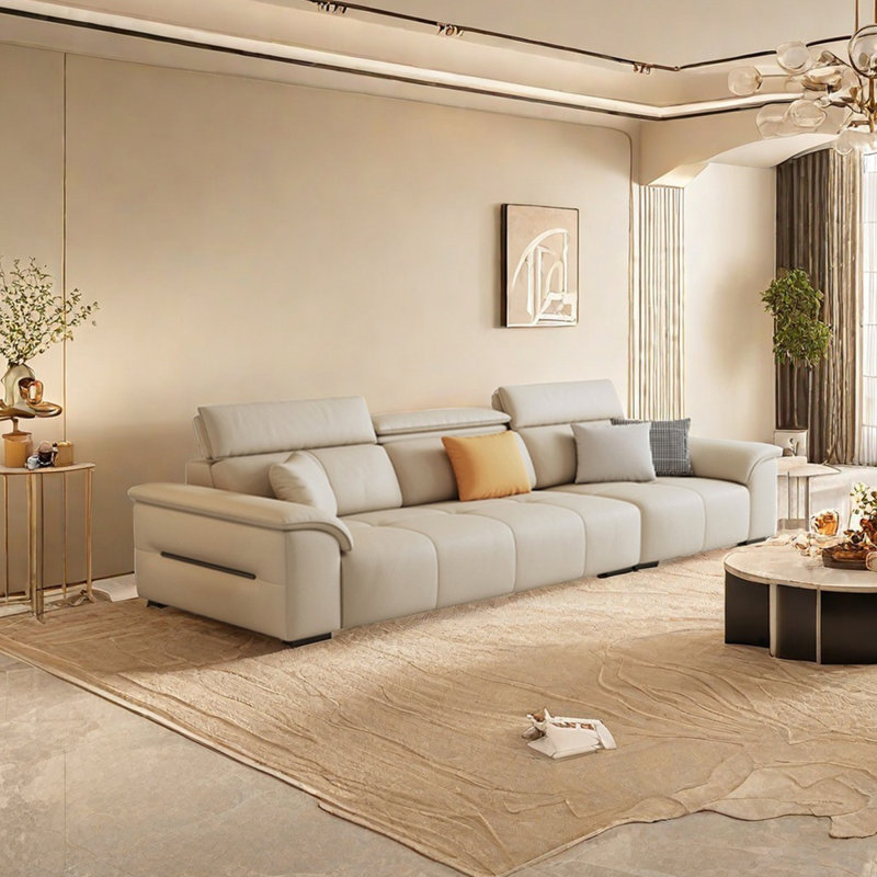 Simple and low-key inline sofa, 38.58" H x 98.42" W x 37.4" D