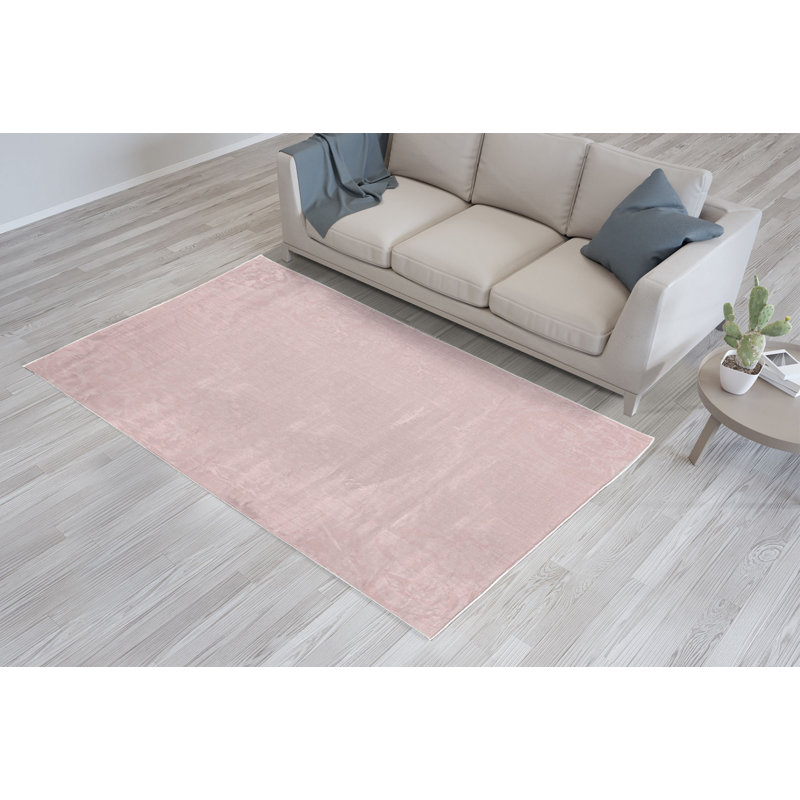Tapis rose rosé, Rectangle 5 pi 2 po x 7 pi 6 po
