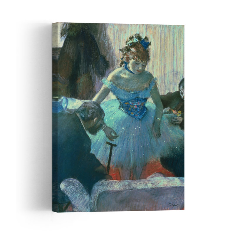 Danseuse dans sa loge - Affiche murale contemporaine abstraite impressionniste, H 36 po x l 24 po