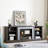 Large TV Stand TV Desk Storage Rack With Faux Stacked Stone Surround-67075984