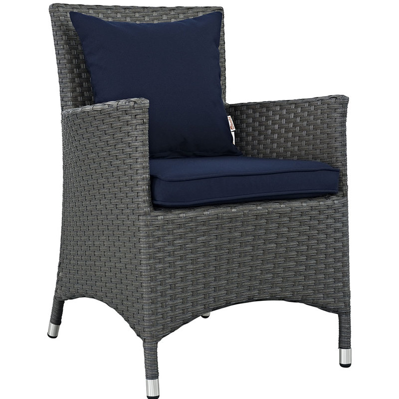 Fauteuil Sunbrella Modway, Toile bleu marine Sunbrella®