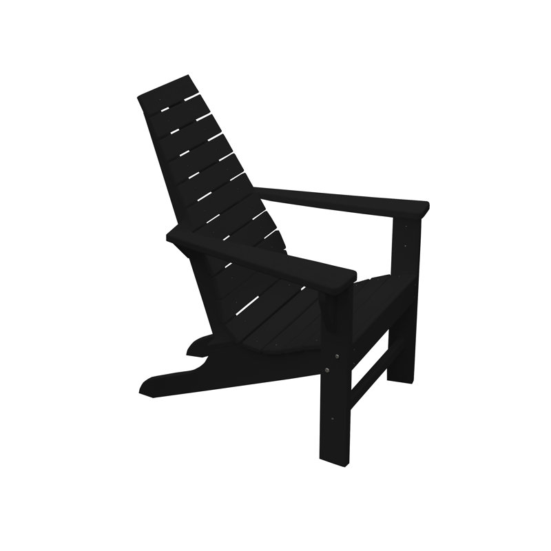 Cuadrado Outdoor Adirondack Chair, Black