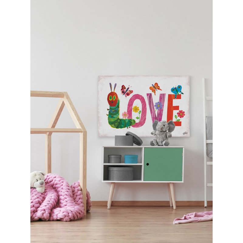 Lesure Friendly Caterpillar Love II Canvas Art, 30" H x 45" W x 1.5" D