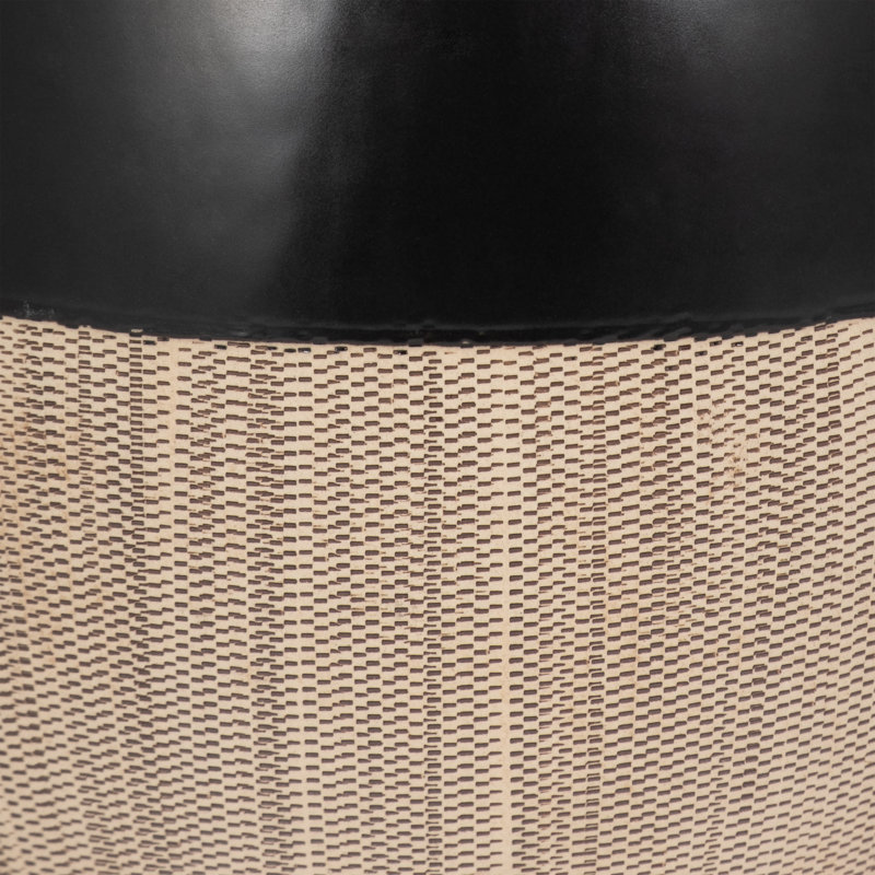 Vase en céramique avec design texturé Cynthla, H 7 po x l 4 po x P 4 po, Deux tons brun / noir
