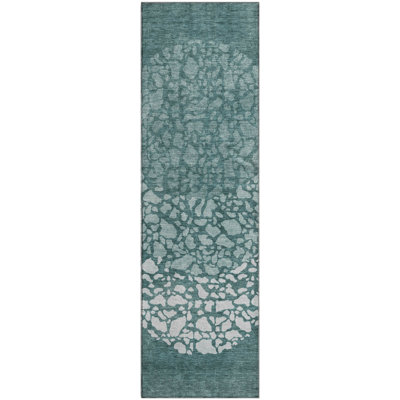 Premium Machine Washable Cerrito Teal Rug