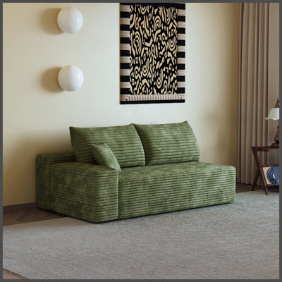 Y165-3L-GREEN 3seater left green