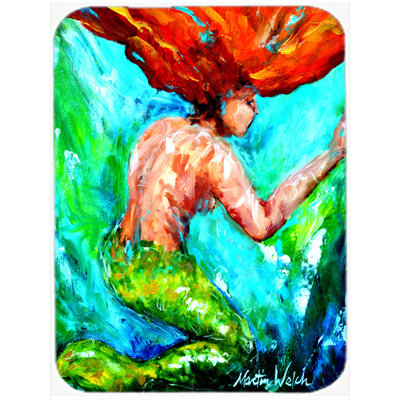 Caroline's Treasures Mermaids Heaven Glass Cutting Board