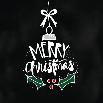 Merry Christmas Ornement - Wrapped Canvas Print