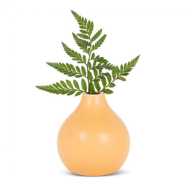Matte Ochre Yellow Vase