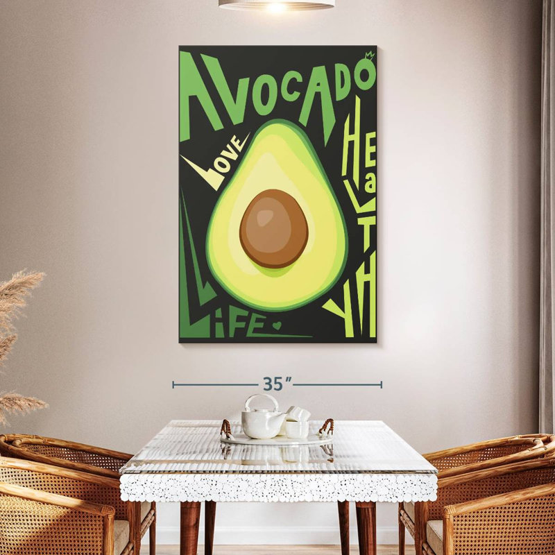 Kema Kitchen Avocado Wall Sign, 51" H x 34" W
