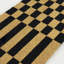 Checkerboard Stripe Black Geometric Doormat
