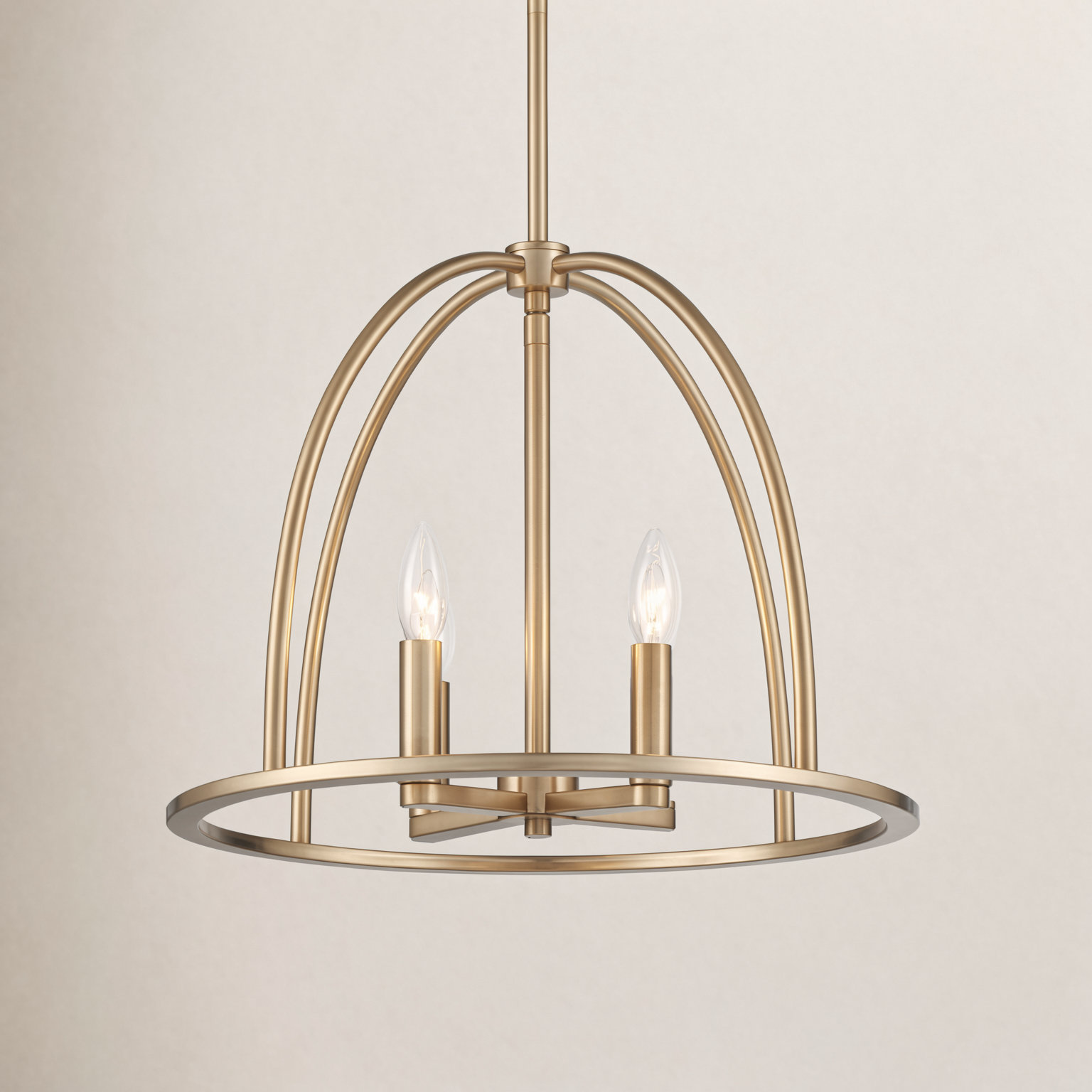 Roumel 4-Light Chandelier, Gold
