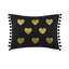 4 pièces, édredon doux en cœur métallique noir, lavable à la machine, - étiqueté, revers en microfibre, rembourrage imprimé, tissu lavable-125950395-125950393