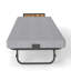 Lit d'appoint portatif avec rangement, structure en acier, gris moderne