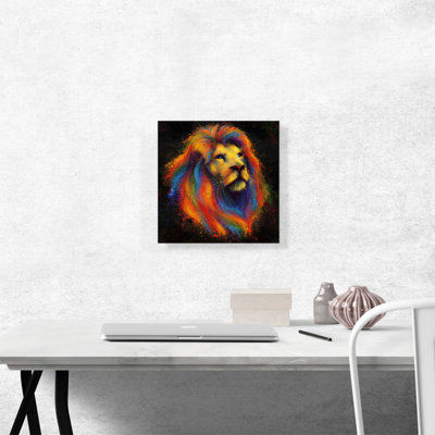 Lion, chat, Afrique, roi de la jungle, impression sur toile tendue