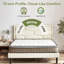 Matelas hybride mi-moelleux 12 po avec dessus à motif de feuilles - mousse viscoélastique gélifiée et ressorts ensachés-1029273077-865597829