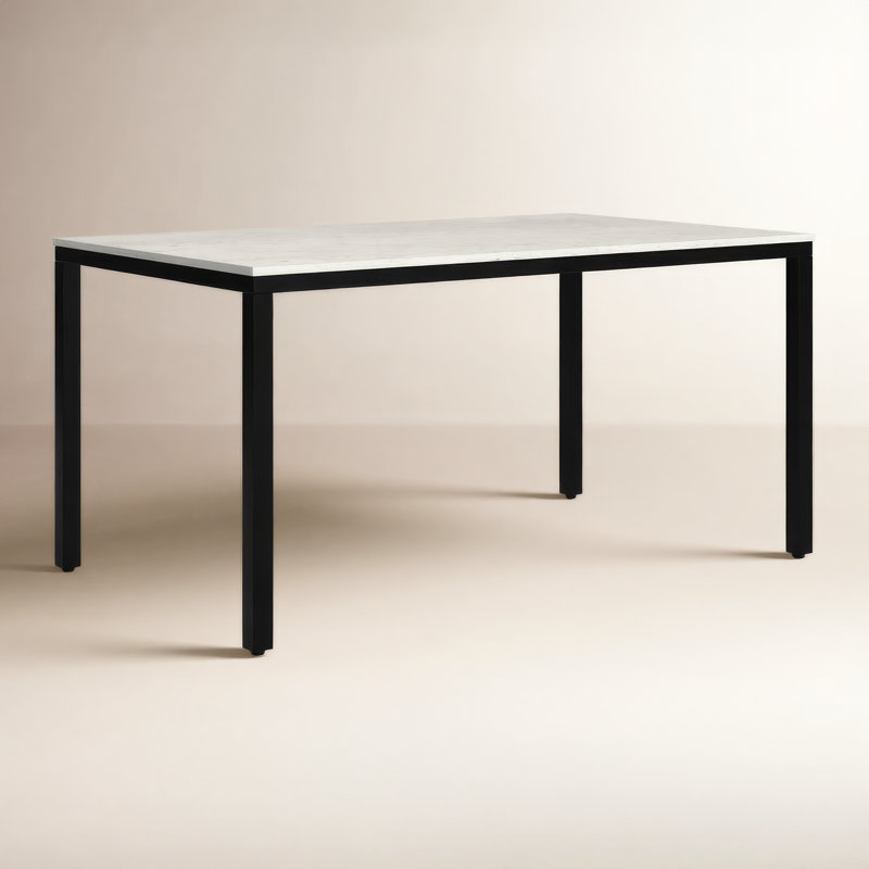 PARSON MARBLE DINING TABLE SMALL BLACK BASE