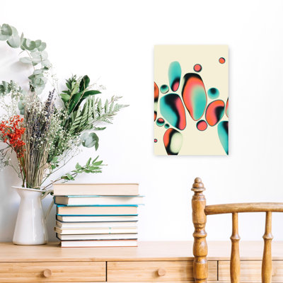 Vibrant Fluid Shapes Abstract Colorful Contemporary Wall Art Print