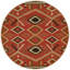 Wool Southwestern Area Rug in Red-2035509223