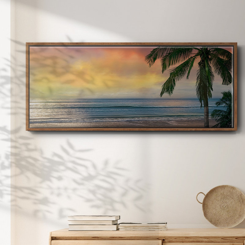 Sunset Cove II- Framed Canvas, 24" H x 60" W