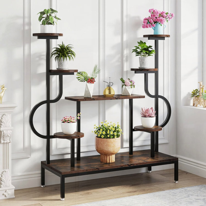 Eight-Tier Plant Stand Round Square Shelves Decor Organizer