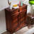 American Solid Wood Shoe Cabinet 20 Pair Solid Wood Shoe Storage Cabinet