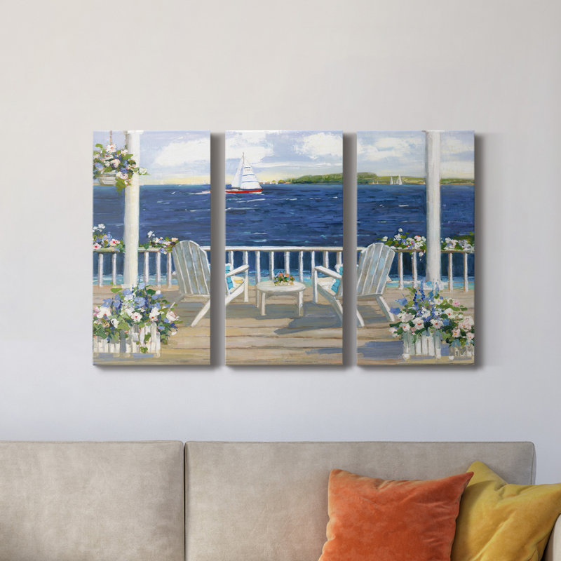 " Summer Sail " 3 - Pieces, 20" H x 16" W x 1" D