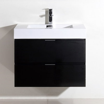 Ensemble de meuble-lavabo mural simple 30 po Royka