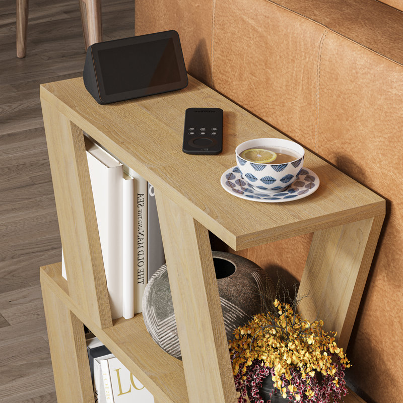 Table de bout avec rangement Frame, Chêne
