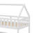 Twin-Over-Twin Bunk Bed In House Design, Complete With Fence And Door-1034952748