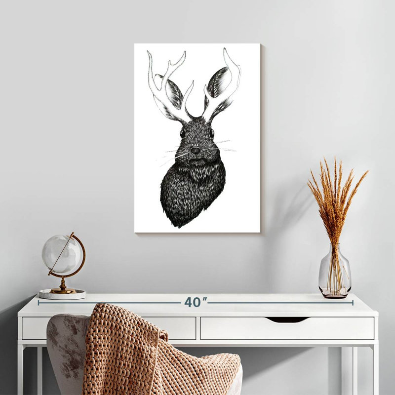 Kelan Adorable Jackalope, 24" H x 16" W